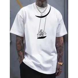 Print Tee Shirt, Tees for Men, Casual Short Sleeve T-shirt for Summer