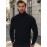 Men's Casual Solid Color Turtleneck Sweater - Long Sleeve, Knit Pullover for Fall/Winter
