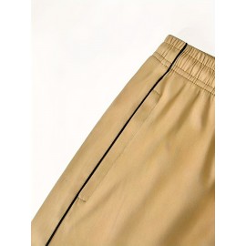 Men's Casual Loose Fit Joggers, Chic Street Style Sports Pants For Outdoor Activities