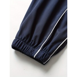 Men's Casual Loose Fit Joggers, Chic Street Style Sports Pants For Outdoor Activities