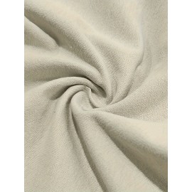 [Trusted] Men's Casual Cotton Linen Pants with Multi-Button Detail - Loose Fit, Solid Color, Perfect for Beach & Summer