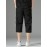Men's 3/4 Length Solid Color Non Stretch Multi-Pocket Cotton Cargo Shorts For Summer Outdoor Wear