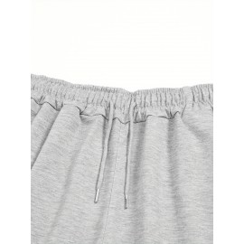 Men's Casual Summer Shorts - Comfy Polyester, Drawstring Waist with Pockets, Trendy Printed Design for Beach & Outdoor Activities