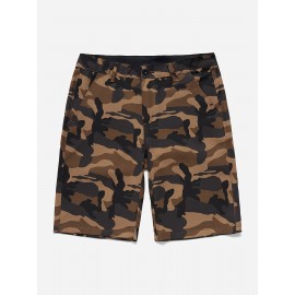 Men's Cotton Cargo Shorts With Pockets, Fashion Multi-pocket Zip Up Shorts For Summer Outdoor