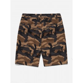 Men's Cotton Cargo Shorts With Pockets, Fashion Multi-pocket Zip Up Shorts For Summer Outdoor