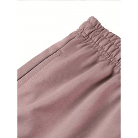 1pc Men'S Fashion Gold-Print Geometric-Pattern Shorts, Casual Knit Fabric with Pockets, Regular Fit Polyester Sports Pants with Slight Stretch