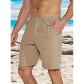 Men's Lightweight Golf Shorts - Quick Drying, UPF 50+ Sun Protection, Comfortable Elastic, 5 Pockets, Regular Style, Suitable for Hiking, Work, Casual Wear - Very Suitable for Spring and Summer