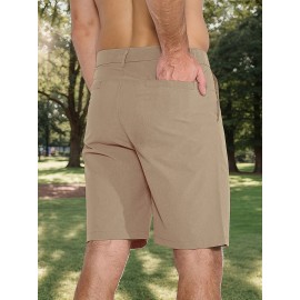 Men's Lightweight Golf Shorts - Quick Drying, UPF 50+ Sun Protection, Comfortable Elastic, 5 Pockets, Regular Style, Suitable for Hiking, Work, Casual Wear - Very Suitable for Spring and Summer
